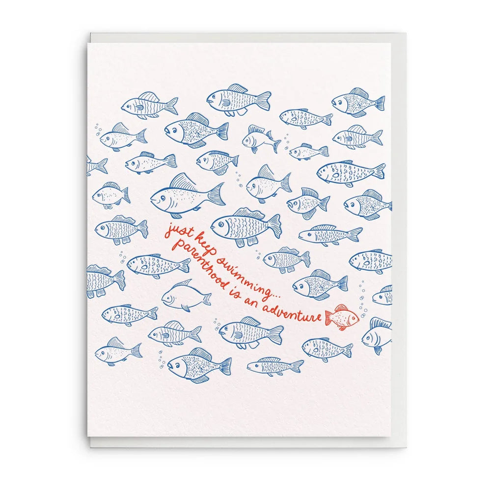 Keep Swimming Parenthood Card | Dahlia Press