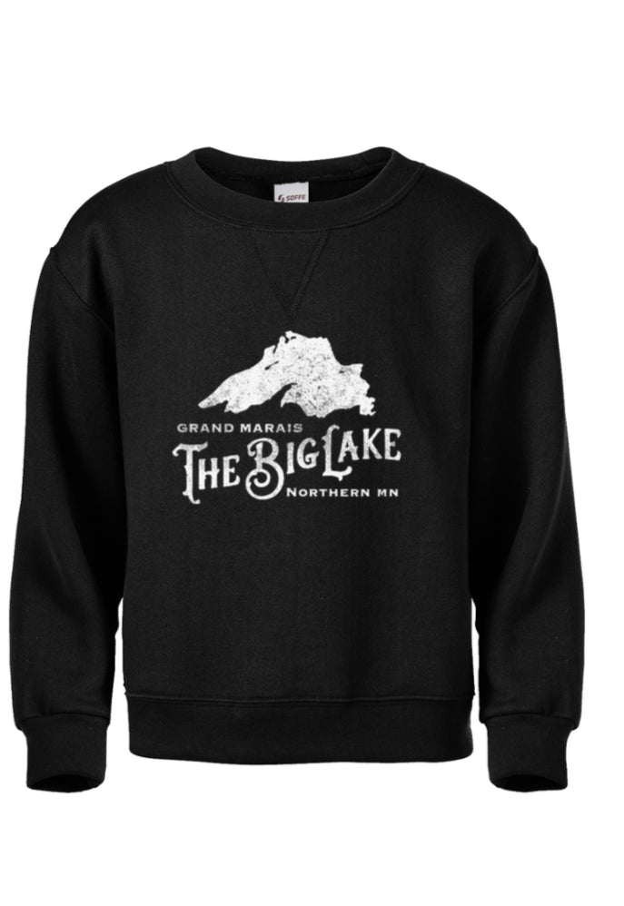 Black | Big Lake Toddler & Youth Crewneck Sweatshirt