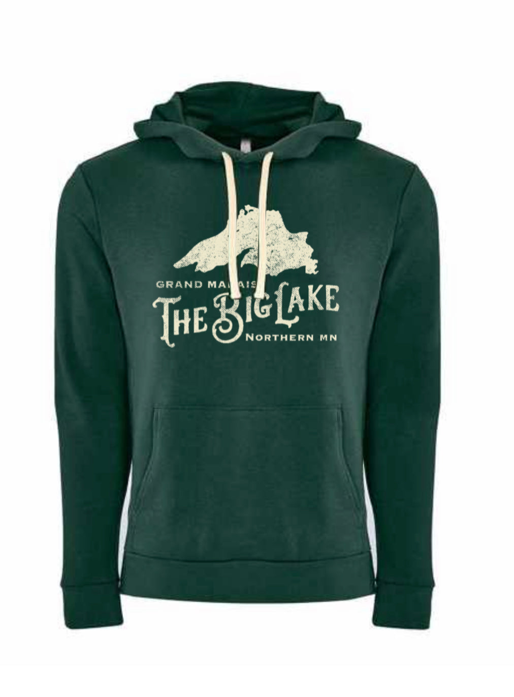 Green The Big Lake Hoodie Sweatshirt