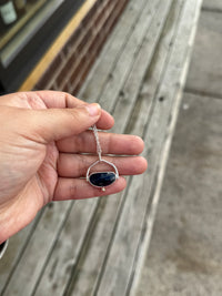 Rose Cut Blue Sapphire Necklace 18”
