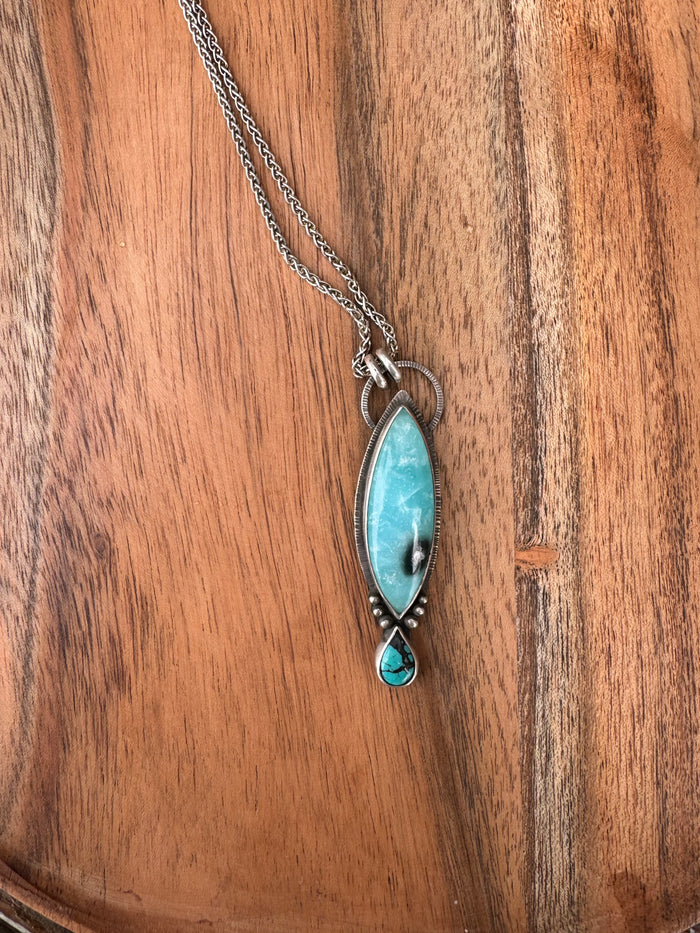 KD 166 Smithsonite & Turquoise Necklace
