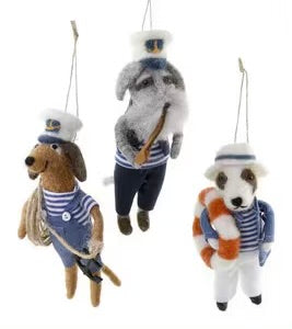 A Sailor Went To Sea Dog Ornament