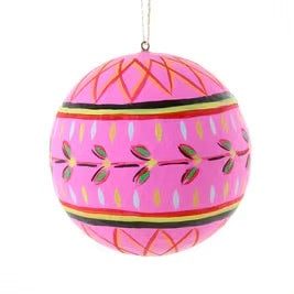 Folklore Pink Ball Ornament