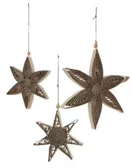 BROWN QUILLING STARS Ornament