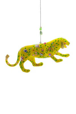 Crouching Tiger Yellow Ornament