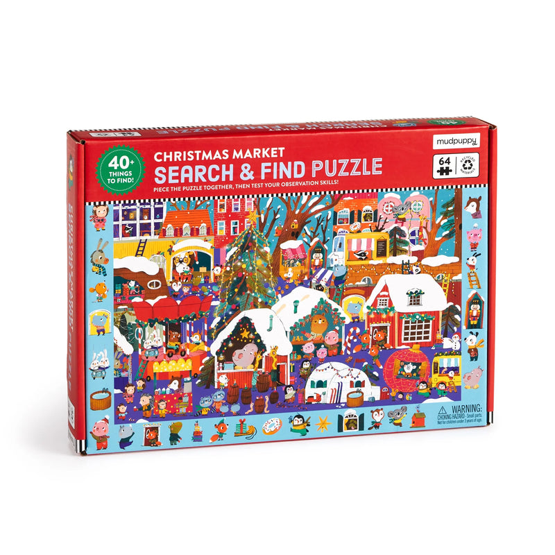 Christmas Market 64 Piece Search and Find Puzzle