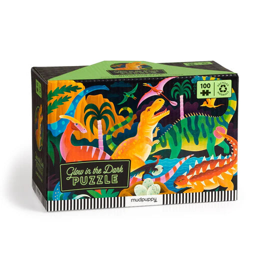 Dinosaur Park | 100 Piece Glow in the Dark Puzzle