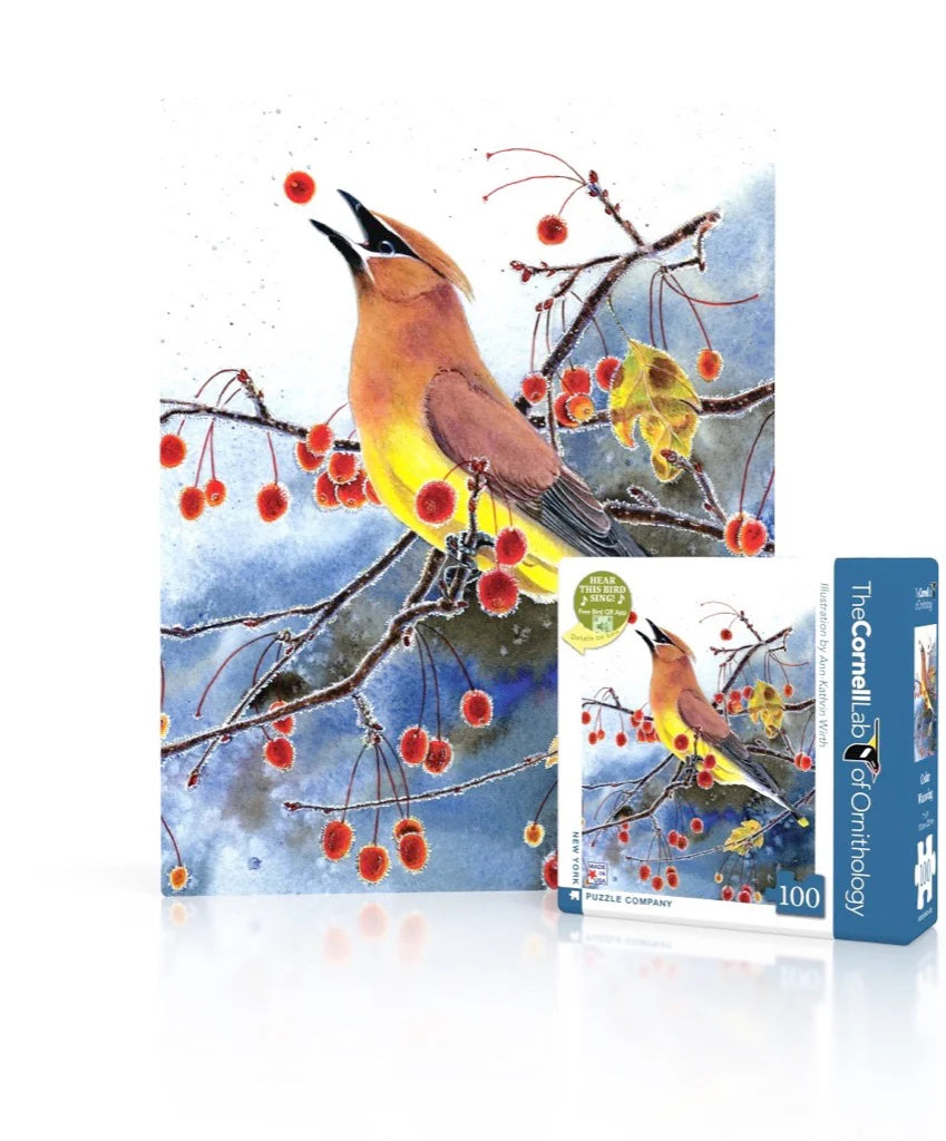 Cedar Waxwing: 100 Piece Puzzle