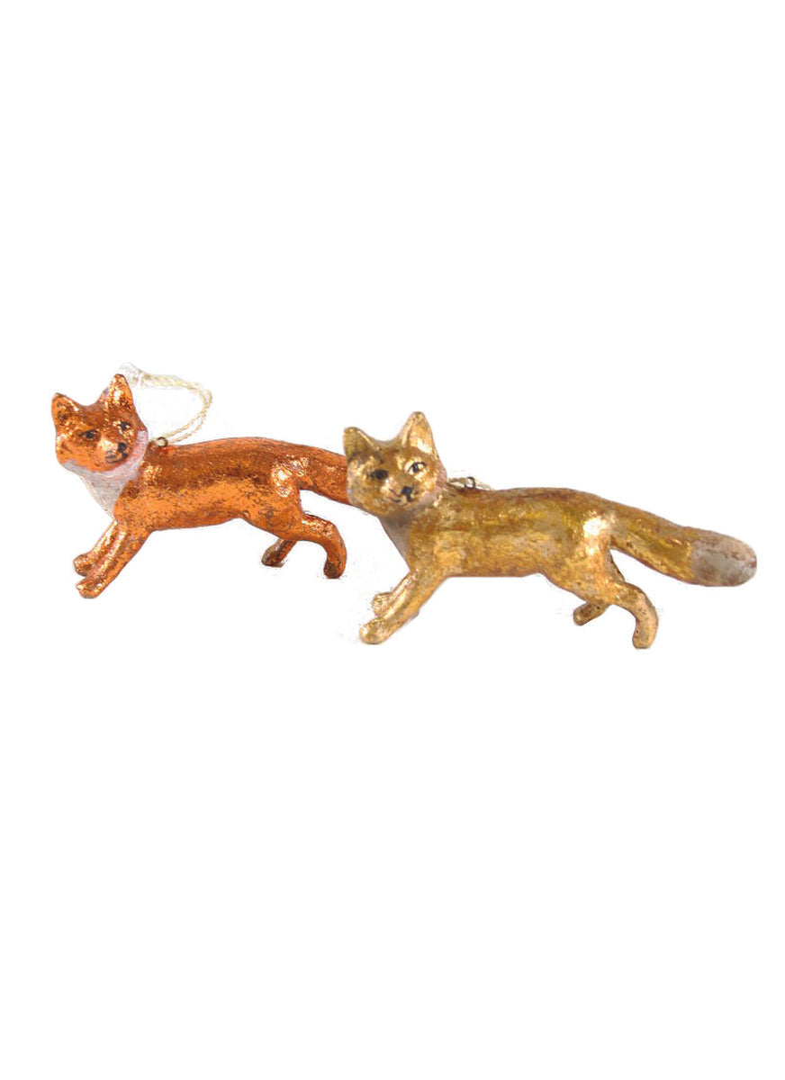 Copper & Gold Fox Ornament