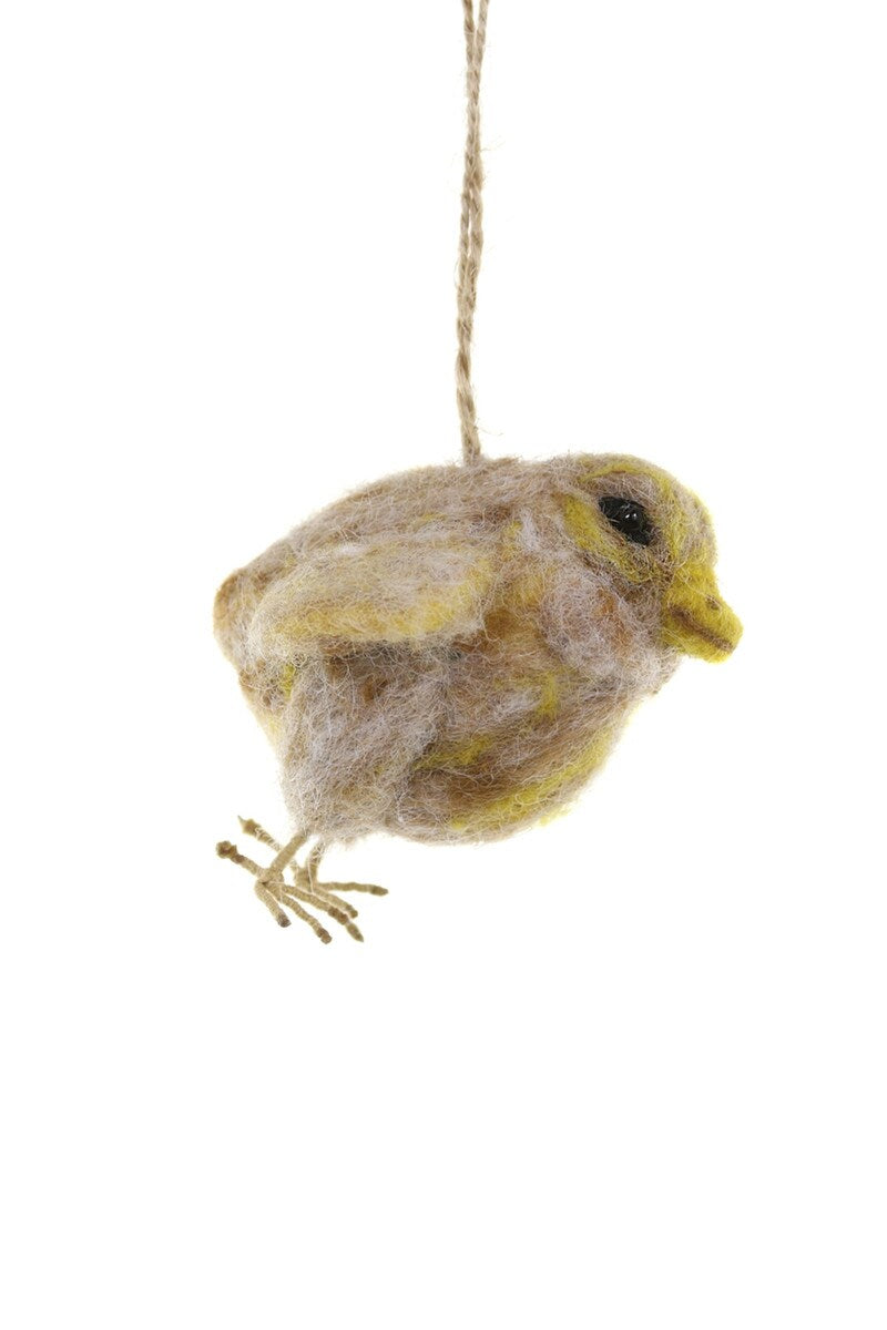 Felted Chick Ornament