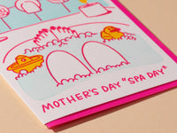 Mother's Day "Spa Day" Letterpress Card