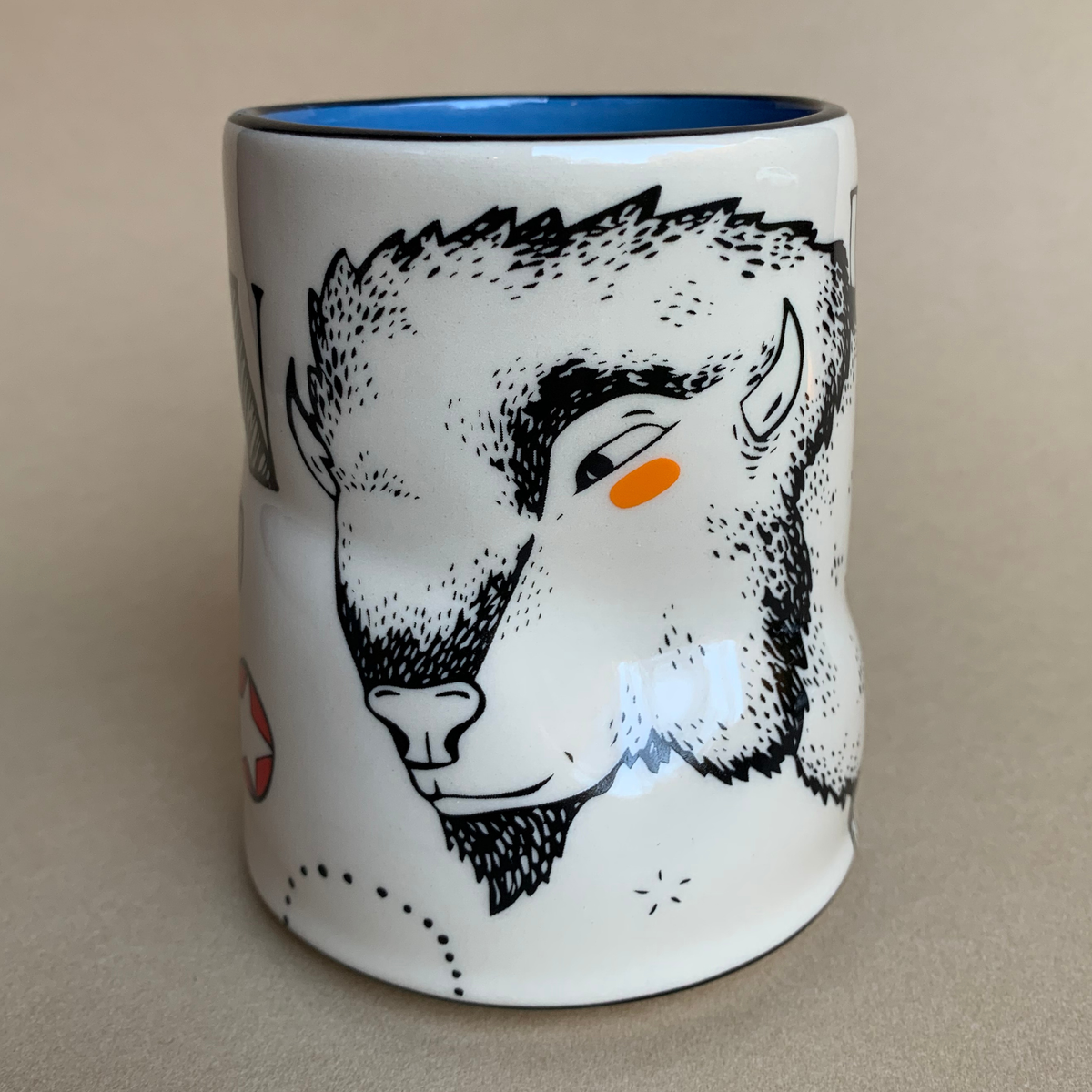 Lucky Bison Cup - XLarge Ceramic Mug - Father's Day