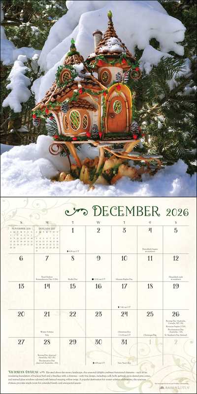 Fairy Houses 2026 Wall Calendar by Sally J Smith