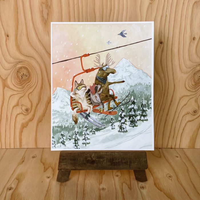 Sunset Ski Print
