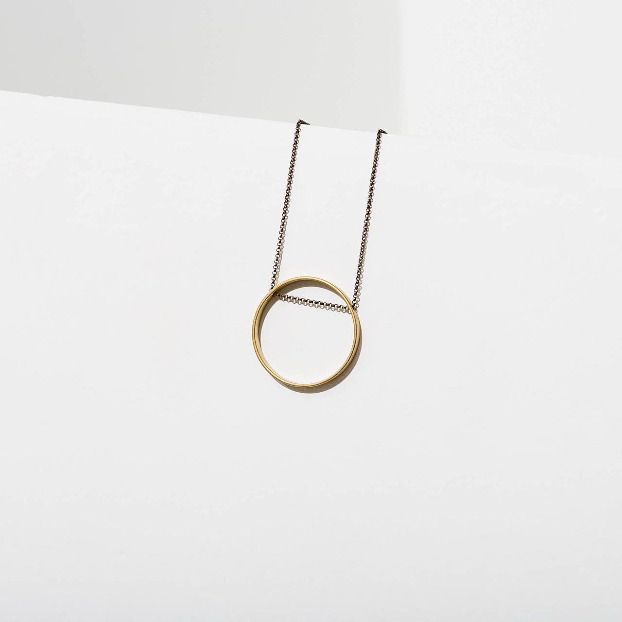 Horizon Brass Circle Necklace - 3 Sizes