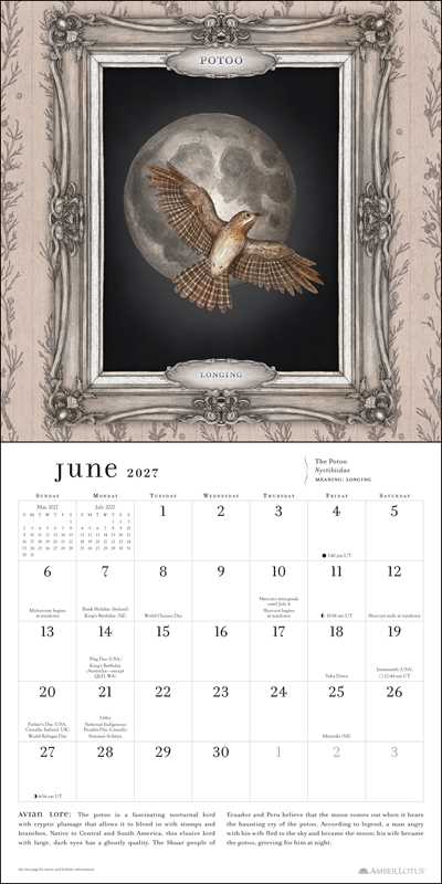 Ornithography 2027 Wall Calendar by Jessica  Roux