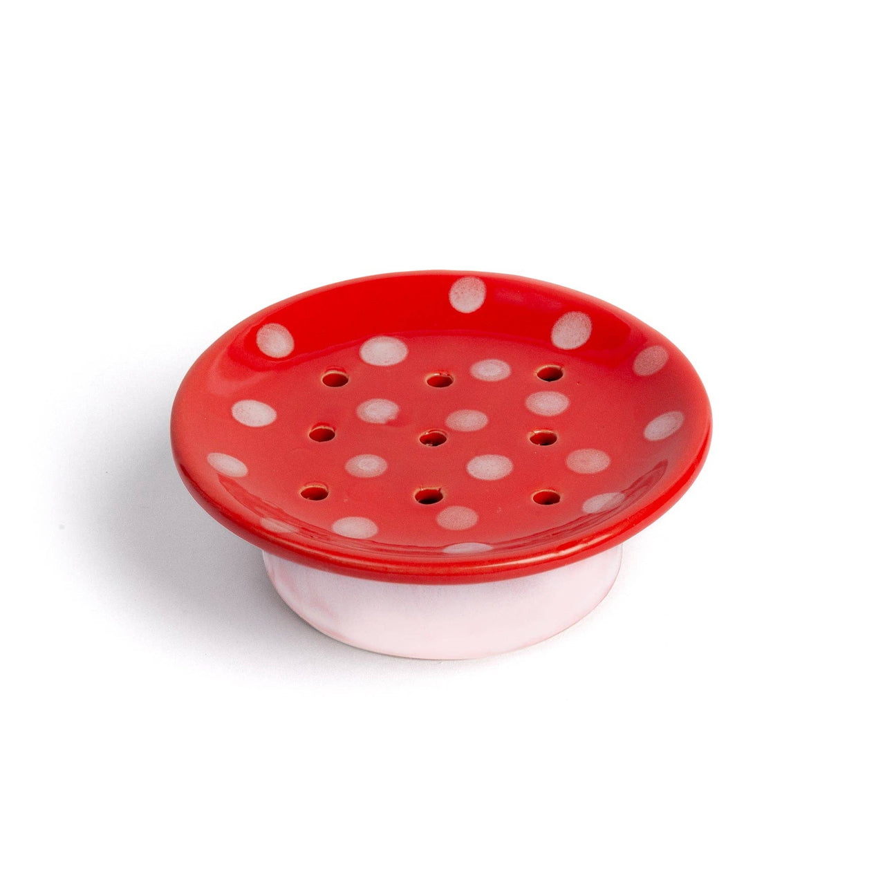 Swedish Dream Red Mushroom Ceramic Soap Dish