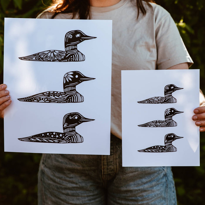 Common Loon Print Wall Art Nordic