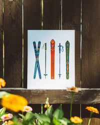 Nordic Skis Apres Print Wall Art