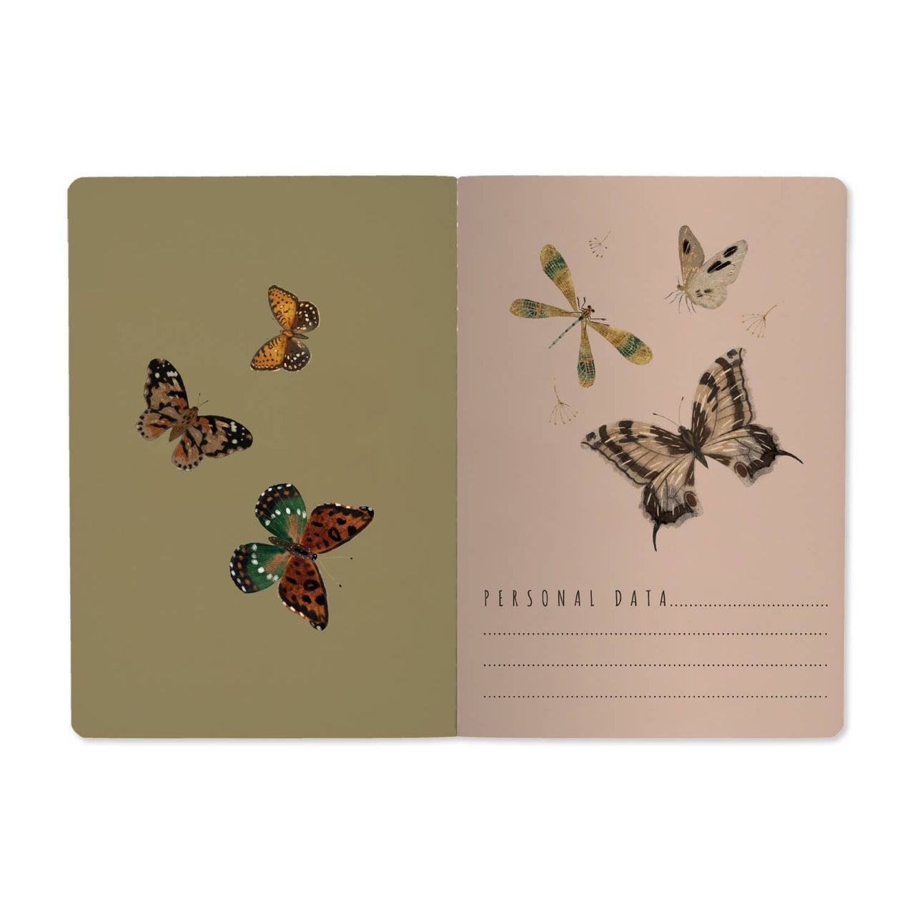 A5 Notebook - Butterflies and Berries