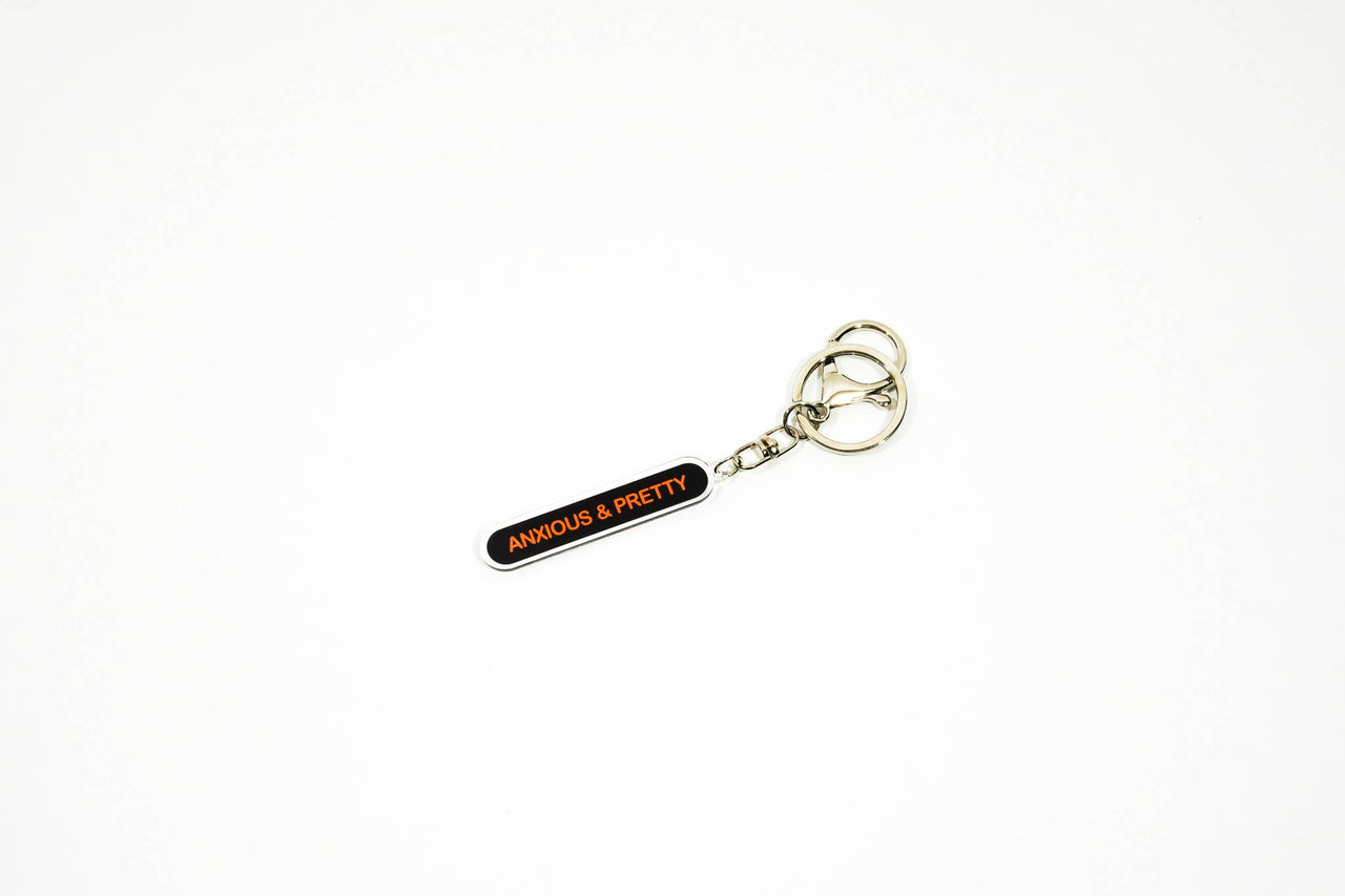 Anxious & pretty recycled acrylic keychain / bag charm