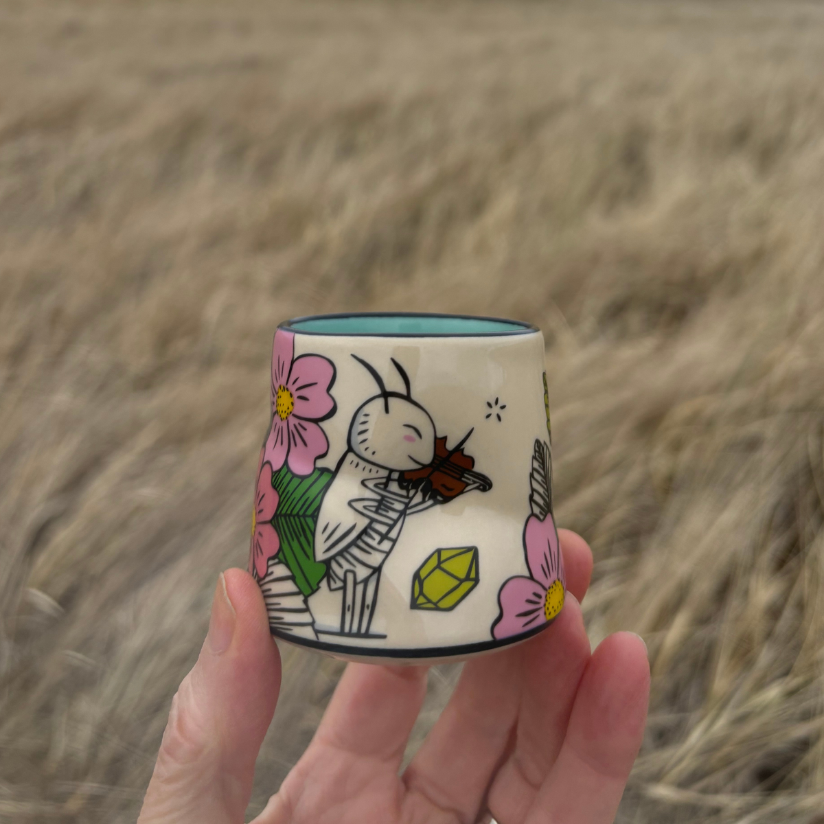 Lucky Cricket Cup - Small Ceramic Christmas Holiday Mug