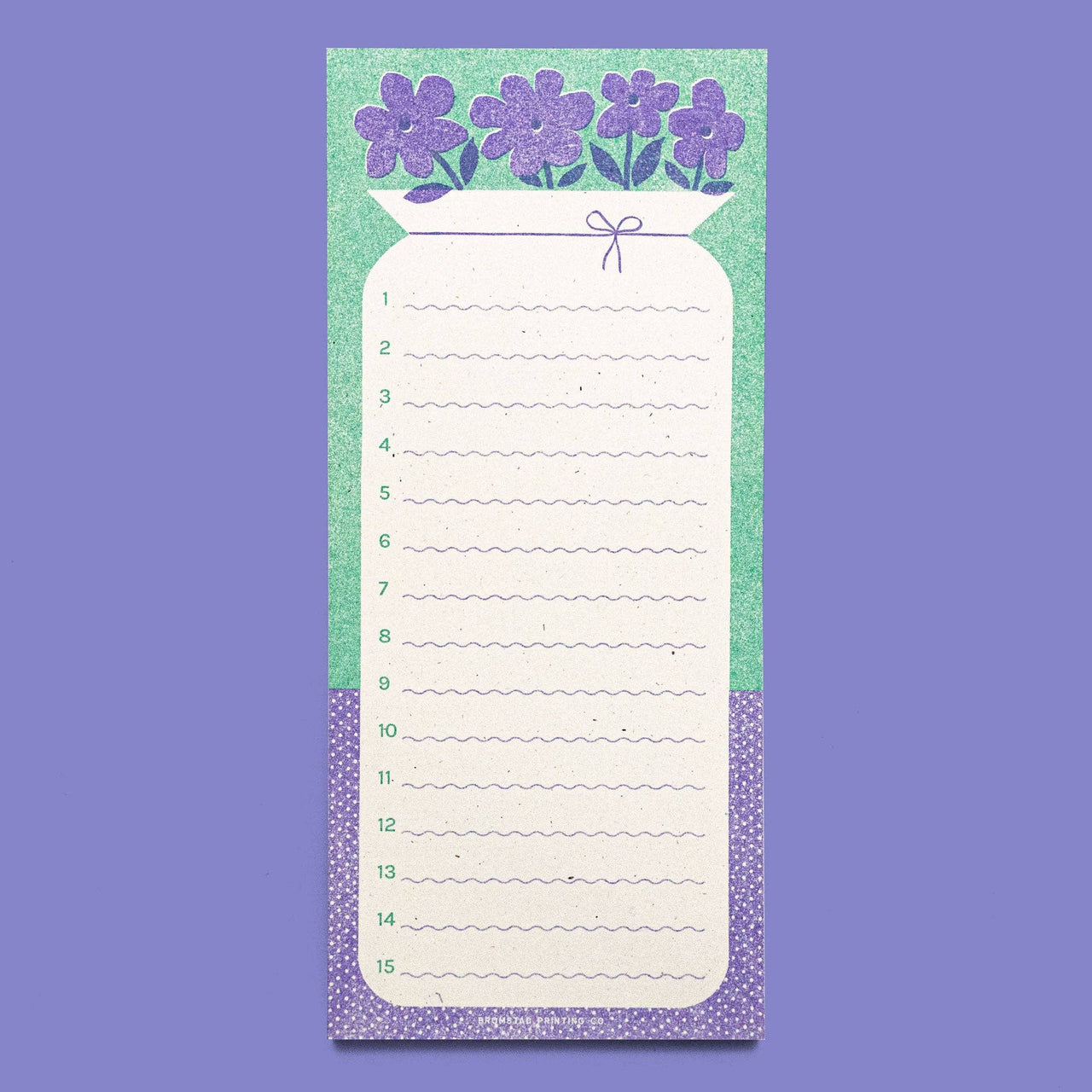 Vase of Flowers - Risograph Notepad