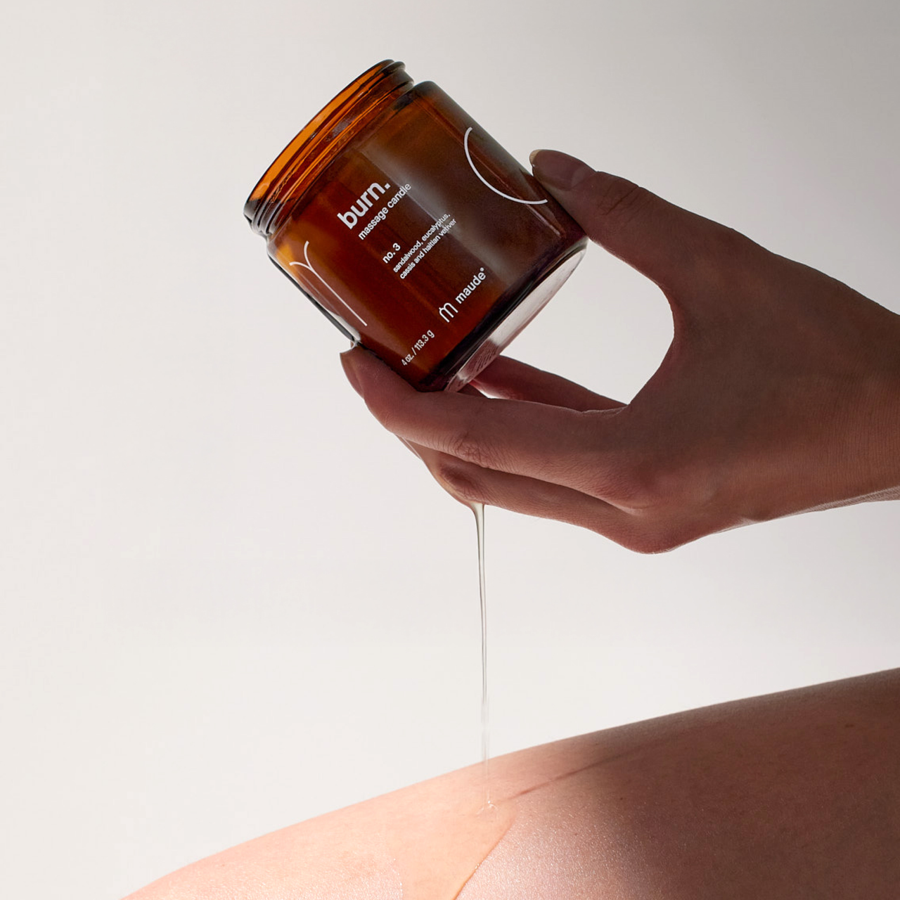 Burn no. 3 - massage candle, eucalyptus, sandalwood, gifts.