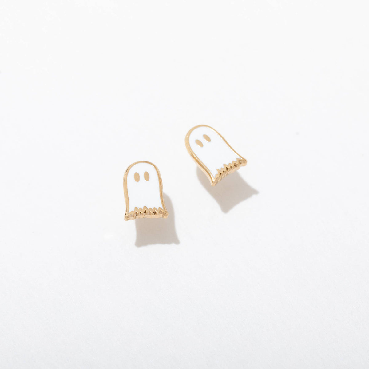 Ghost Enamel Stud Earrings