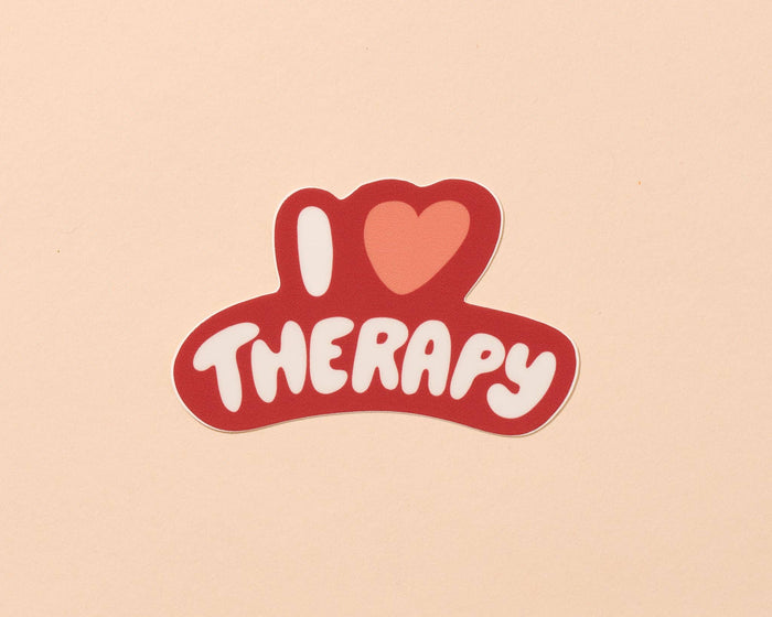 I Heart Therapy Vinyl Sticker - Fathers Day Gift Mothers Day Spring Easter