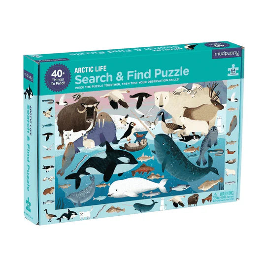 Arctic Life 64 Piece Search and Find Puzzle