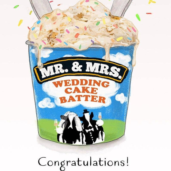 Wedding Cake Batter Ice Cream - Funny Wedding Card