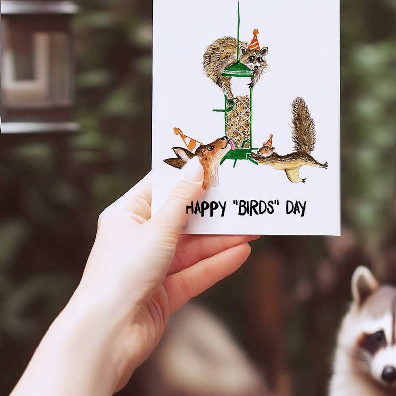 Bird Feeder Birthday - Funny Birthday Card