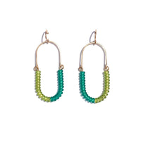 Balance Earrings- Olive + Emerald