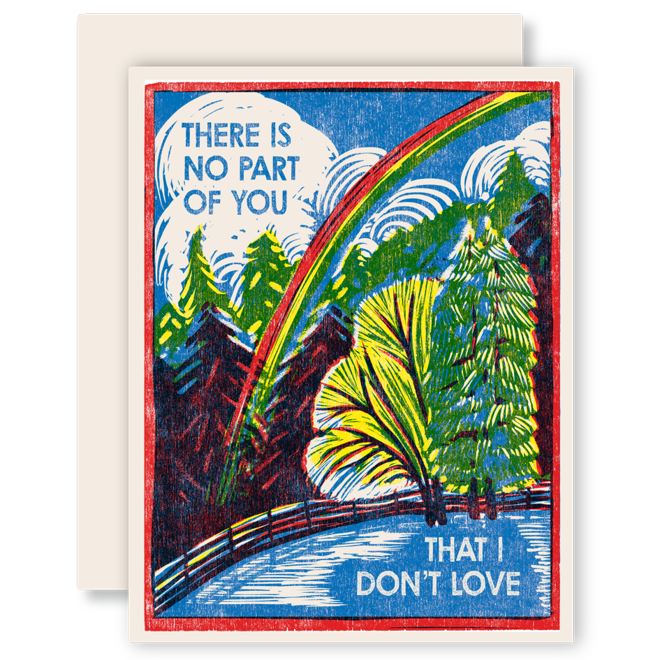 No Part of You I Don't Love Letterpress Card