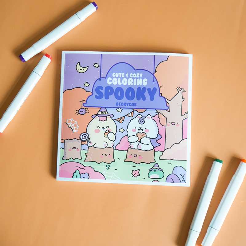 Cute & Cozy Coloring: Spooky by Becky Cas