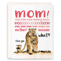 Lion Mom And Baby Cub - Funny Mother's Day Card