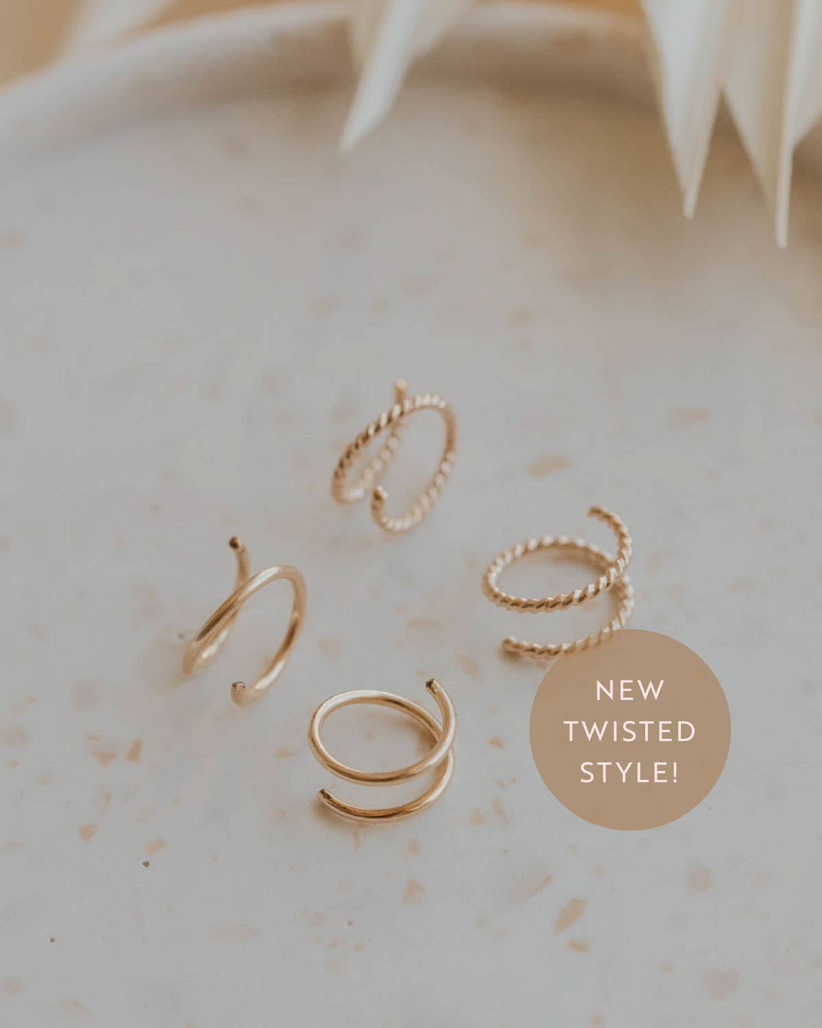 Tiny Twist Twisted Earrings | 14kt Gold Fill