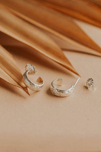 Baby Flora Hoops | 14kt Gold Fill + Sterling Silver