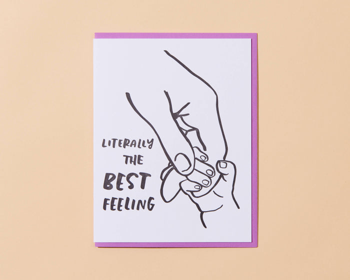 Tiny Hand New Baby Letterpress Greeting Card