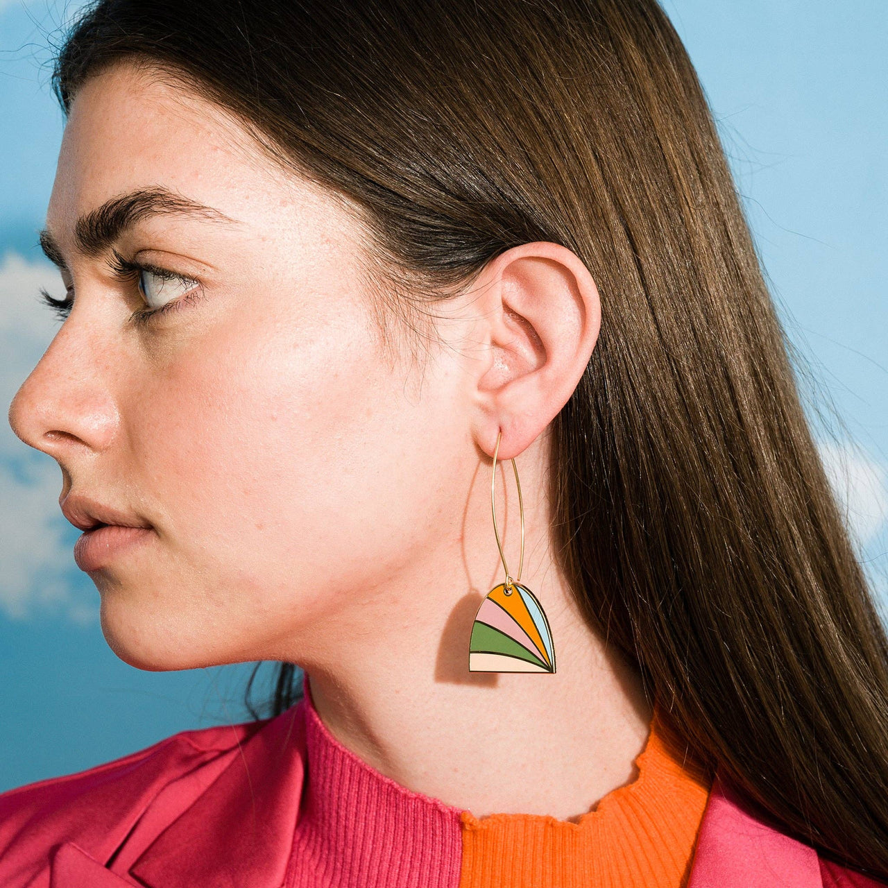 Zora Enamel Dangle Earrings
