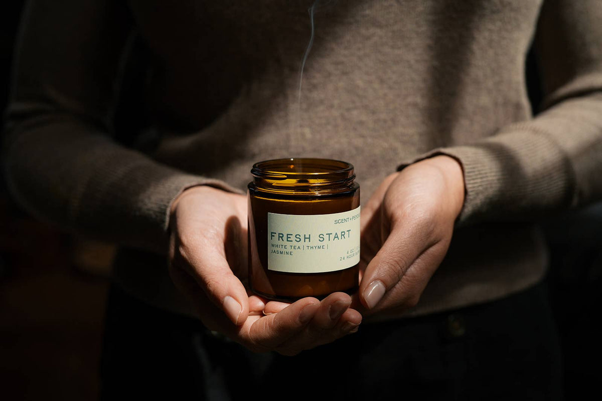 Fresh Start | White Tea & Jasmine Wood Wick Candle 4oz