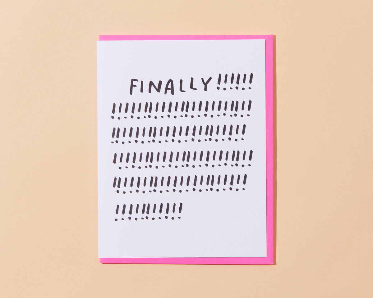 Finally! Congrats Letterpress Greeting Card