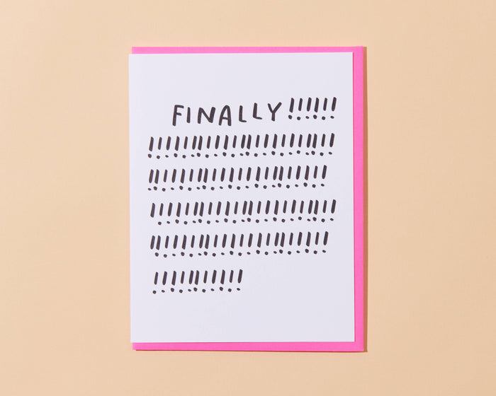 Finally! Congrats Letterpress Greeting Card