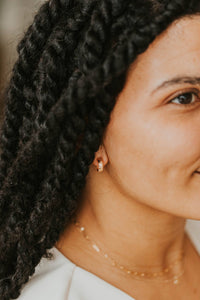 Baby Flora Hoops | 14kt Gold Fill + Sterling Silver