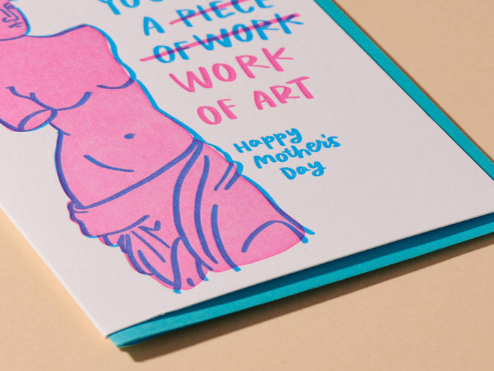 Piece of Work of Art Letterpress Mother's Day Card Spring Easter
