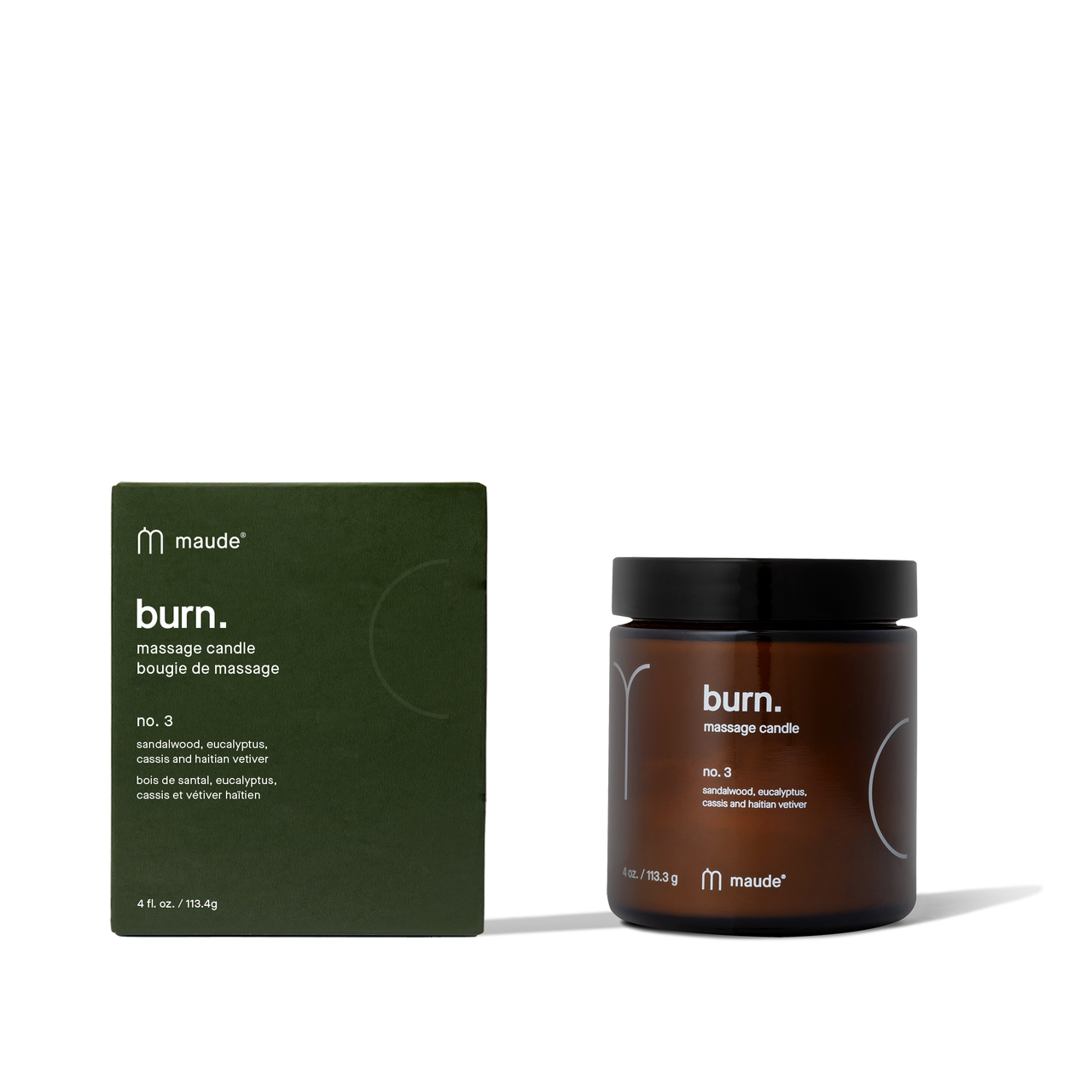 Burn no. 3 - massage candle, eucalyptus, sandalwood, gifts.