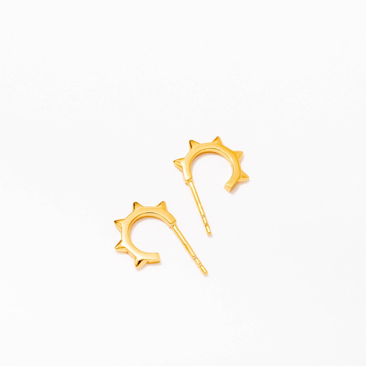 Kali Spike Hoop Earrings - Gold Plate or Sterling Silver