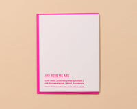 Made a Human Letterpress New Baby Card