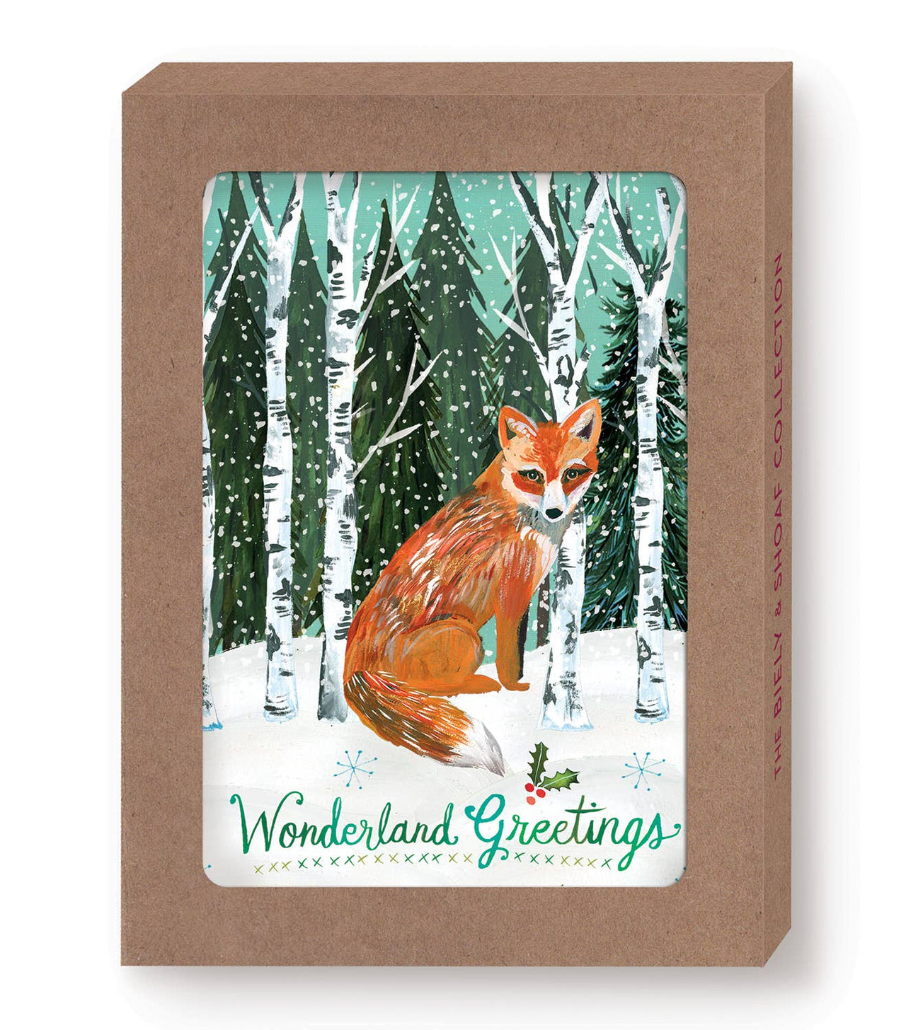 Wonderland Fox Boxed Holiday Cards - Set of 10